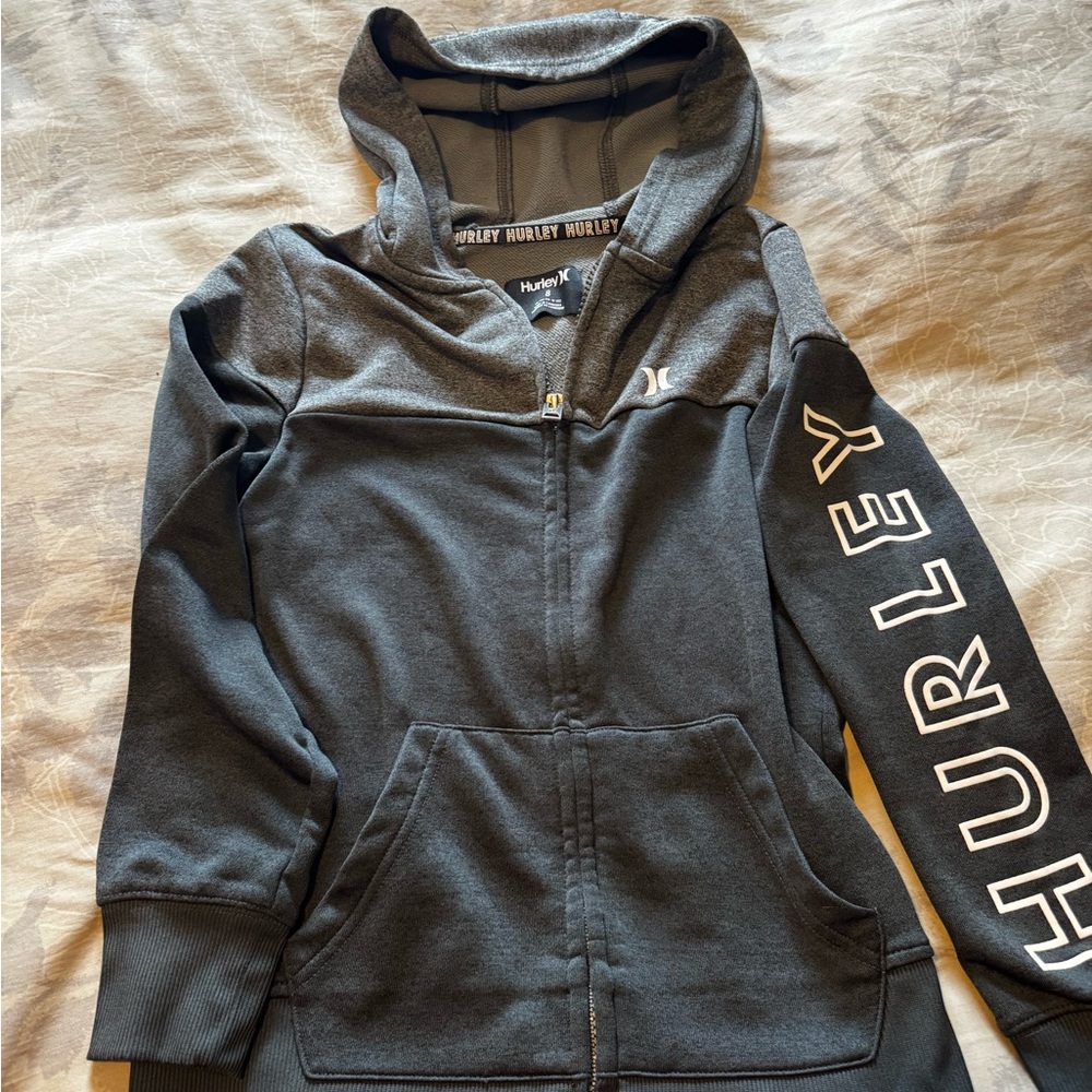 Hurley Gray Zip-Up Hoodie